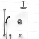 Riobel KIT1345FM Type TP thermostaticpressure balance 0.5 coaxial 3-way system with hand shower rail shower head and spout