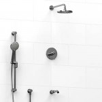 Riobel KIT1345GS Type TP thermostaticpressure balance 0.5 coaxial 3-way system with hand shower rail shower head and spout