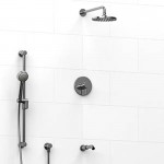 Riobel Riu KIT1345RUTM Type TP thermostaticpressure balance 0.5 coaxial 3-way system with hand shower rail shower head and spout