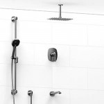 Riobel Venty KIT1345VY Type TP thermostaticpressure balance 0.5 coaxial 3-way system with hand shower rail shower head and spout