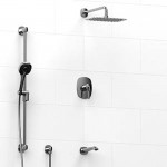 Riobel Venty KIT1345VY Type TP thermostaticpressure balance 0.5 coaxial 3-way system with hand shower rail shower head and spout