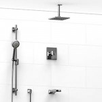 Riobel Zendo KIT1345ZOTQ Type TP thermostaticpressure balance 0.5 coaxial 3-way system with hand shower rail shower head and spo