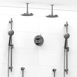 Riobel KIT1483ATOP Type TP thermostaticpressure balance 0.75 double coaxial system with 2 hand shower rails 2 shower arms and...