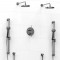 Riobel KIT1483CSTM Type TP thermostaticpressure balance 0.75 double coaxial system with 2 hand shower rails 2 shower arms and...