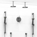 Riobel KIT1483CSTM Type TP thermostaticpressure balance 0.75 double coaxial system with 2 hand shower rails 2 shower arms and...