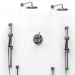 Riobel Edge KIT1483EDTM Type TP thermostaticpressure balance 0.75 double coaxial system with 2 hand shower rails 2 shower arms a