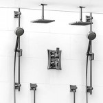 Riobel Eiffel KIT1483EF Type TP thermostaticpressure balance 0.75 double coaxial system with 2 hand shower rails 2 shower arms a