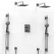 Riobel Pallace KIT1483PATQ Type TP thermostaticpressure balance 0.75 double coaxial system with 2 hand shower rails 2 shower arm