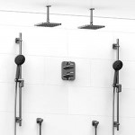 Riobel Salome KIT1483SA Type TP thermostaticpressure balance 0.75 double coaxial system with 2 hand shower rails 2 shower arms a