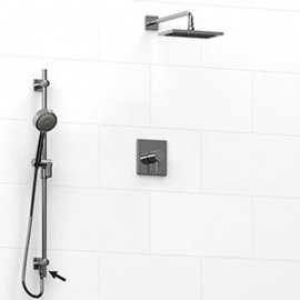 Riobel KIT2423 Type TP thermostaticpressure balance 0.5 coaxial 2-way system hand shower rail with built-in elbow supply and ...