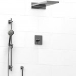 Riobel Pallace KIT2745PATQ Type TP thermostaticpressure balance 0.5 coaxial 3-way system with hand shower rail and rain and casc