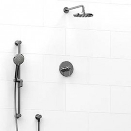 Riobel KIT323GS Type TP thermostaticpressure balance 0.5 coaxial 2-way system with hand shower and shower head
