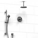 Riobel Edge KIT343EDTM Type TP thermostaticpressure balance 0.5 coaxial system with hand shower rail and shower head