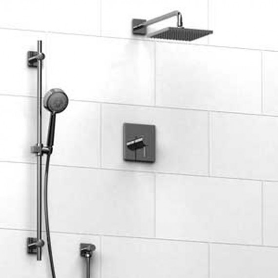 Riobel Pallace KIT343PATQ Type TP thermostaticpressure balance 0.5 coaxial system with hand shower rail and shower head