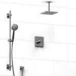 Riobel Pallace KIT343PATQ Type TP thermostaticpressure balance 0.5 coaxial system with hand shower rail and shower head