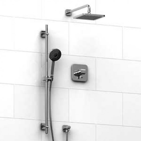 Riobel Salome KIT343SA Type TP thermostaticpressure balance 0.5 coaxial system with hand shower rail and shower head