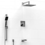 Riobel KIT5045 Type TP thermostaticpressure balance 0.5 coaxial 3-way system with hand shower rail shower head and spout