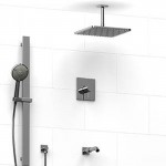 Riobel KIT5245 Type TP thermostaticpressure balance 0.5 coaxial 3-way system with hand shower rail shower head and spout