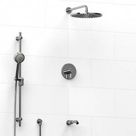 Riobel KIT5345 Type TP thermostaticpressure balance 0.5 coaxial 3-way system with hand shower rail shower head and spout