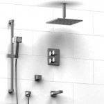 Riobel KIT6042 Type TP thermostaticpressure balance 0.5 system with hand shower rail shower head and spout