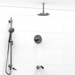 Riobel KIT6445ATOP Type TP thermostaticpressure balance 0.5 coaxial 3-way system hand shower rail with built-in elbow supply ...