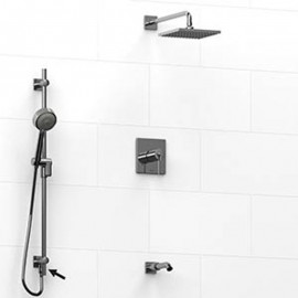 Riobel KIT6445CSTQ Type TP thermostaticpressure balance 0.5 coaxial 3-way system hand shower rail with built-in elbow supply ...