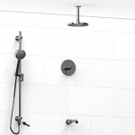 Riobel KIT6445VSTM Type TP thermostaticpressure balance 0.5 coaxial 3-way system hand shower rail with built-in elbow supply ...