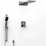 Riobel KIT8045 Type TP thermostaticpressure balance 0.5 coaxial 3-way system with hand shower rail and rain and cascade showe...