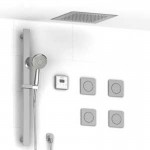 Riobel KIT90IS 0.75 electronic system with hand shower rail 4 body jets and shower head