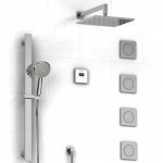 Riobel KIT91IS 0.75 electronic system with hand shower rail 4 body jets and shower head