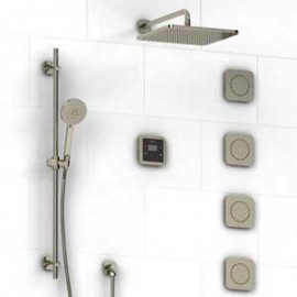 Riobel Salome KIT91ISSAPN 0.75 electronic system with hand shower rail 4 body jets and shower head