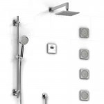 Riobel KIT92IS 0.75 electronic system with hand shower rail 4 body jets and shower head