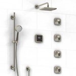 Riobel Salome KIT92ISSAPN 0.75 electronic system with hand shower rail 4 body jets and shower head