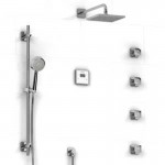 Riobel KIT93ISTQ 0.75 electronic system with hand shower rail 4 body jets and shower head