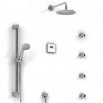 Riobel KIT93ISTS 0.75 electronic system with hand shower rail 4 body jets and shower head