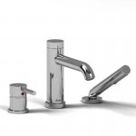 Riobel CS10 3-piece deck-mount tub filler with hand shower