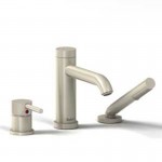 Riobel CS10 3-piece deck-mount tub filler with hand shower