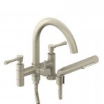 Riobel Edge ED06L 6 tub filler with hand shower