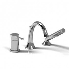 Riobel Edge ED16 3-piece Type P pressure balance deck-mount tub filler with hand shower