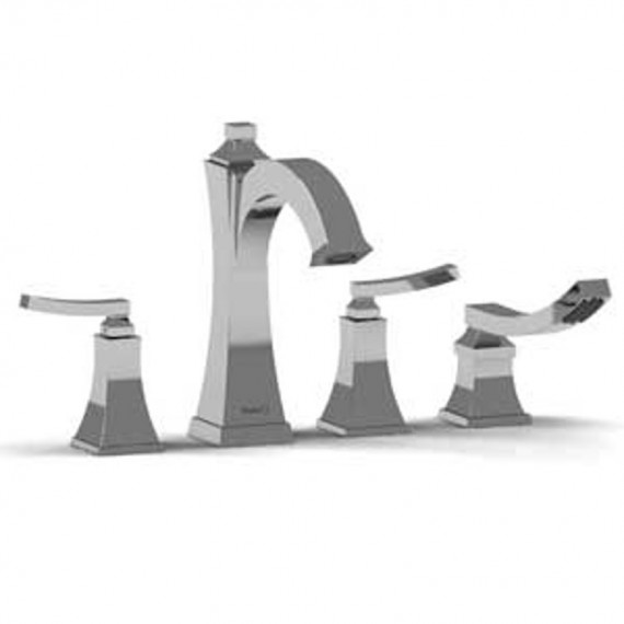 Riobel Eiffel EF12L 4-piece deck-mount tub filler with hand shower