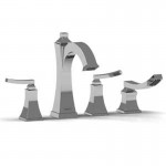 Riobel Eiffel EF12L 4-piece deck-mount tub filler with hand shower