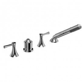 Riobel FM15L 4 piece deck-mount tub filler without spout