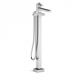 Riobel MZ39 2-way Type T thermostatic coaxial floor-mount tub filler with hand shower