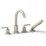 Riobel Sylla SY12L 4-piece deck-mount tub filler with hand shower