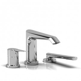 Riobel Venty VY10 3-piece deck-mount tub filler with hand shower