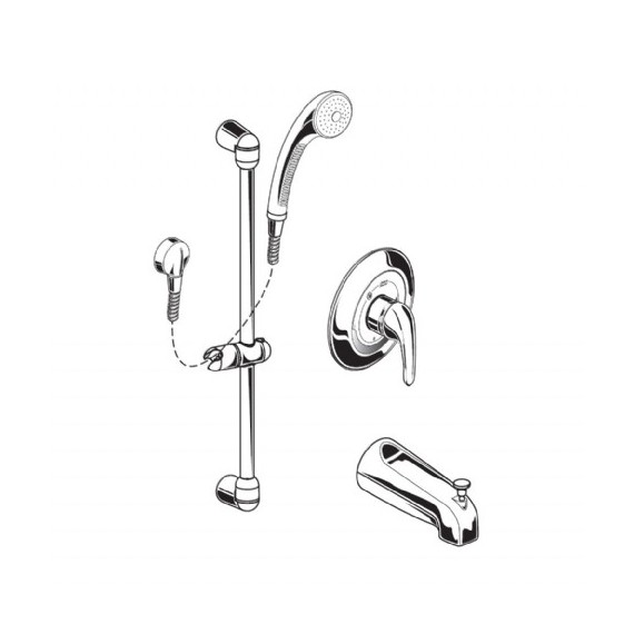 American Standard Commercial Shower System Kit - 1662215