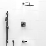 Riobel KIT1345EQ Type TP thermostaticpressure balance 0.5 coaxial 3-way system with hand shower rail shower head and spout