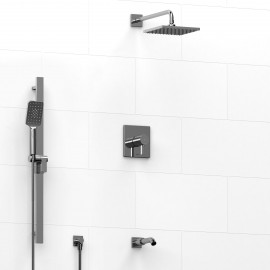 Riobel Profile KIT1345PFTQ Type TP thermostaticpressure balance 0.5 coaxial 3-way system with hand shower rail shower head and s