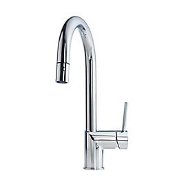 Kindred KFPD1400 Gooseneck pull down spray faucet dual stream