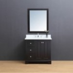 Virta 36 Inch Dalia Floor Mount Single Sink Vanity - With Left Hand Drawers